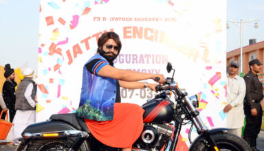 Ram Rahim ji on harley davidson