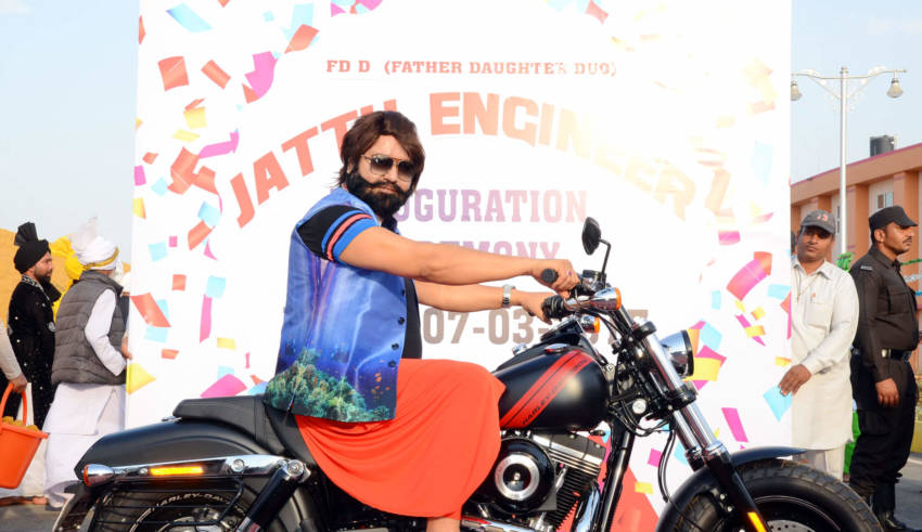 Ram Rahim ji on harley davidson