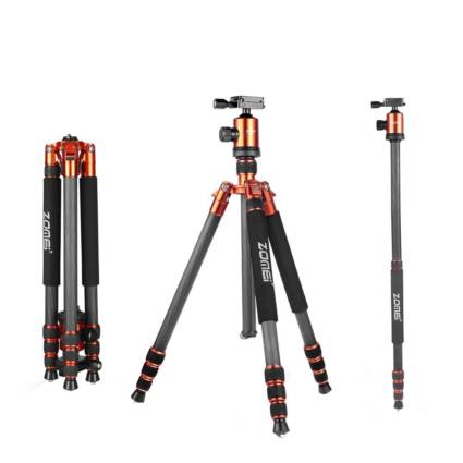 ZoMei Z818C Light Weight Portable Carbon Fiber Travel Tripod