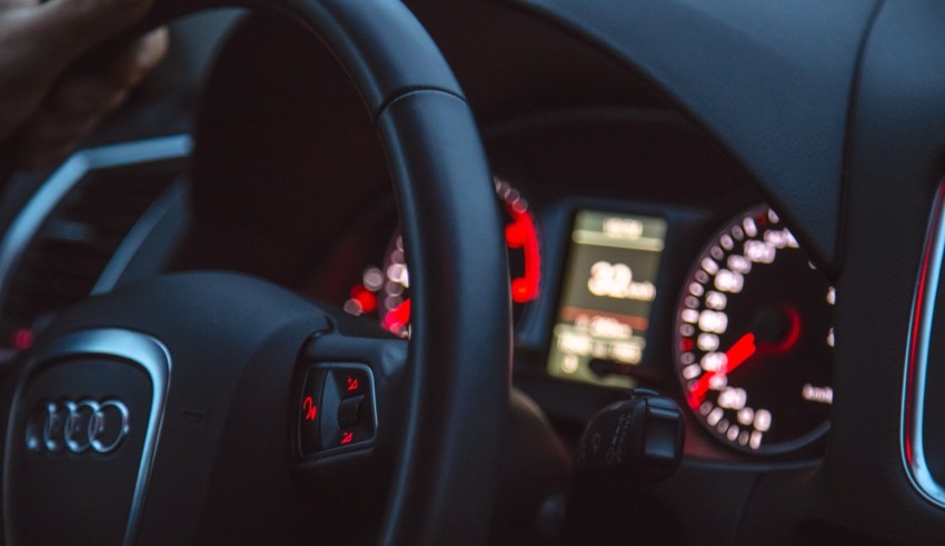 audi car in black and red look