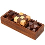 3-in-One Wooden Puzzle