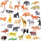 Animals Figure,54 Piece Mini Jungle Animals Toys Set
