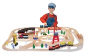 Wooden Railway Train Set