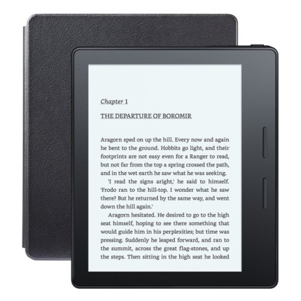 Kindle Oasis E-reader with Leather Charging Cover