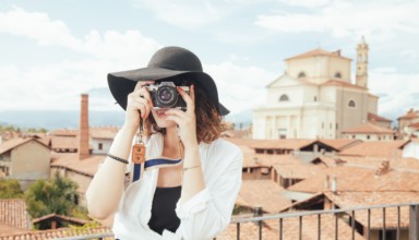 girl using camera