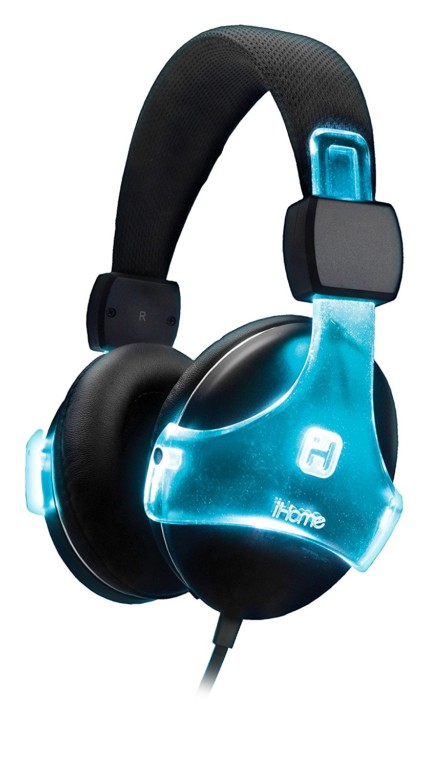 iHome Color Changing Rechargeable Headphones with Mic and Remote