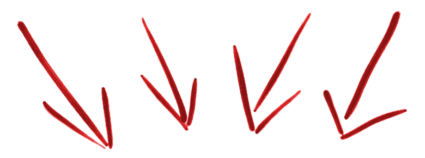 arrows to down
