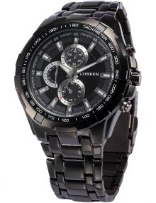 Curren Analogue Black Dial Men's Watch -Cur007