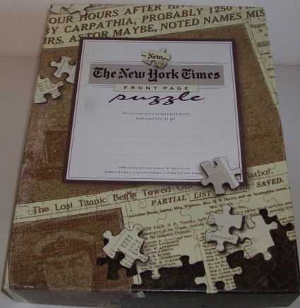 New York Times Custom Front Page Puzzle