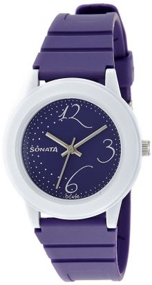 Sonata Fashion Fibre Analog Black Dial Women's Watch -NJ8992PP02C