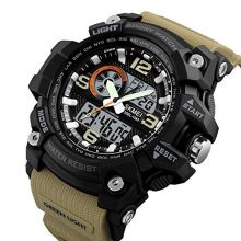 SKMEI Analogue-Digital Black Dial Men's Watch -SKM-1283-Brown