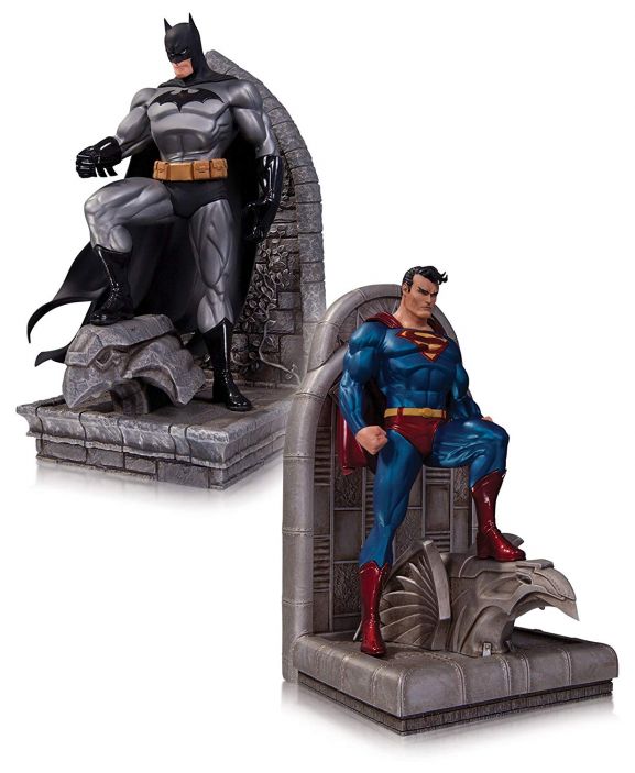 Batman and Superman Bookends