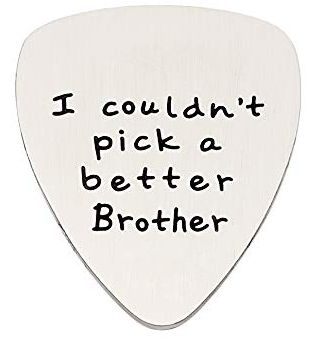 Brother Pendant Guitar Pick Stainless Steel