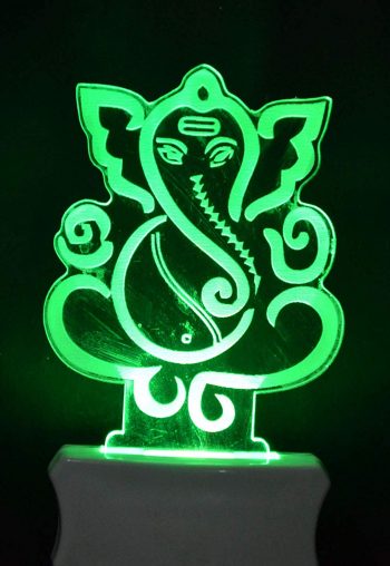  Shri Girraj Ji Lord Ganesh 3D Illusion Night Lamp