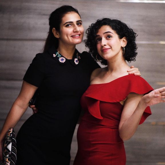 Sanya Malhotra with Fatima Sana Sheikh