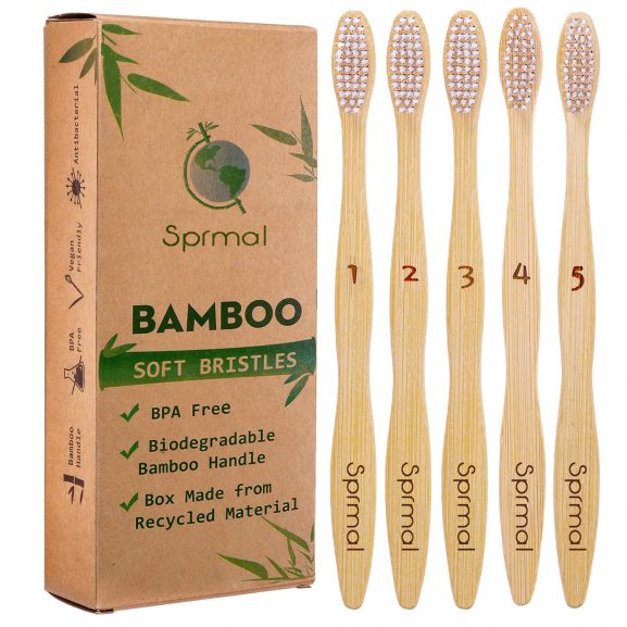 Biodegradable Bamboo Toothbrush by Sprml