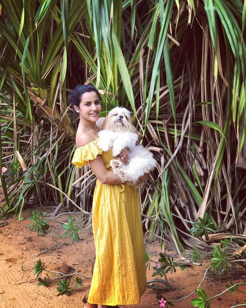 Priya Anand with dog