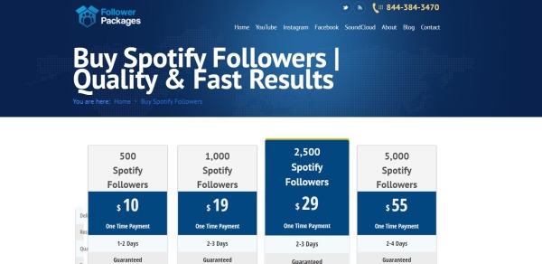 Followers Packages - Buy Spotify Followers