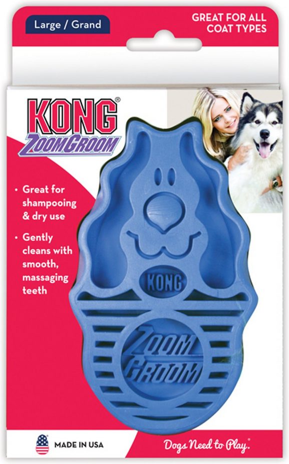 KONG Dog ZoomGroom Multi-Use Brush