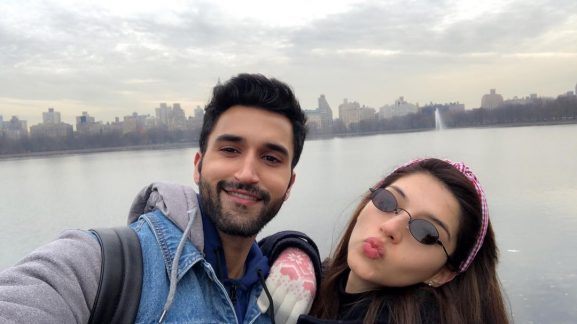 Mehreen Pirzada with brother