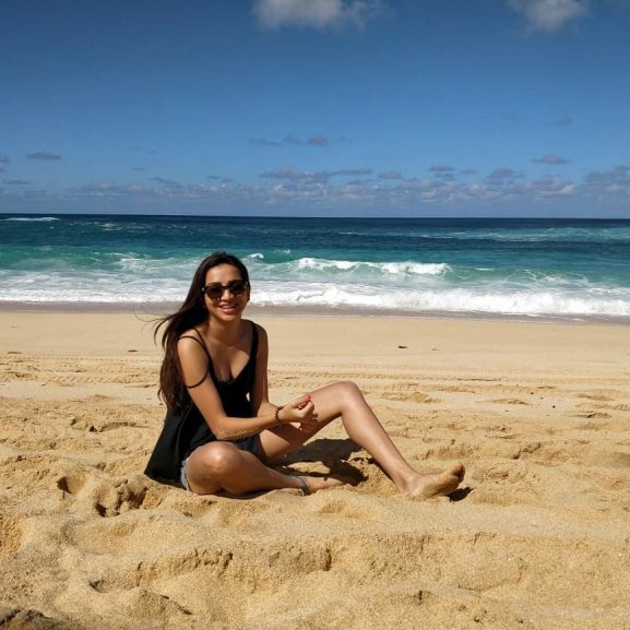 Plabita Borthakur on beach