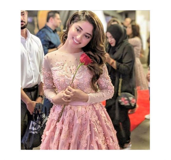 Sajal Ali in pink dress