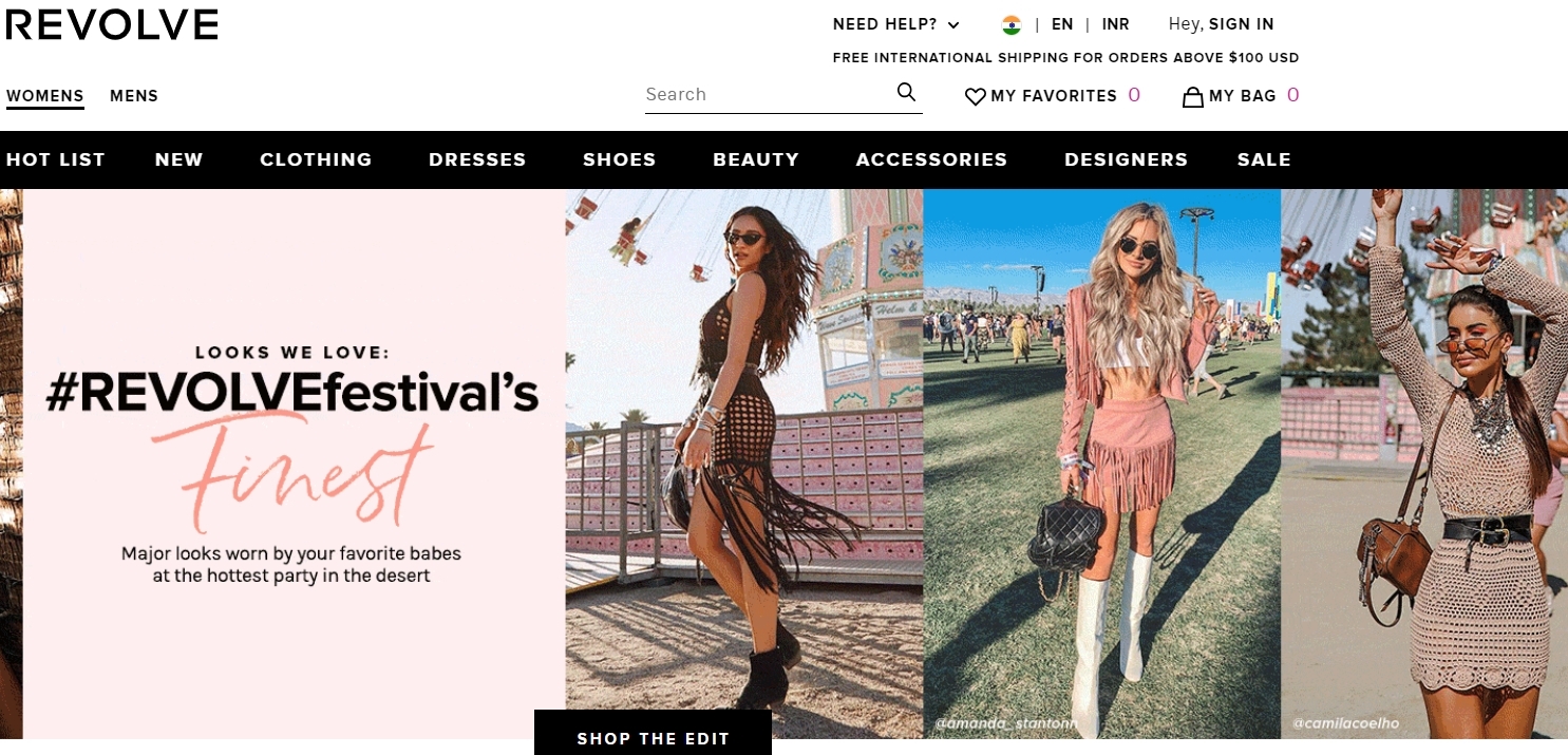 Websites like Revolve For Shopping 