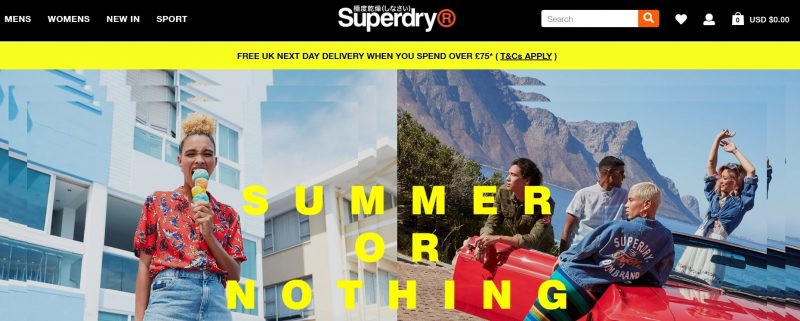 Superdry -webiste like melville