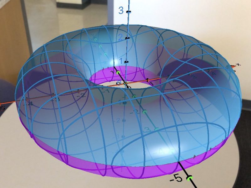 torus in geogebra reality app