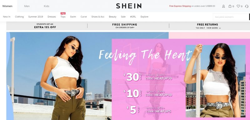 Shein: Fashion stores like lulus Store Like Charlotte Russe