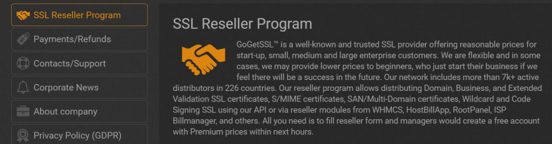 GoGetSSL Reseller program