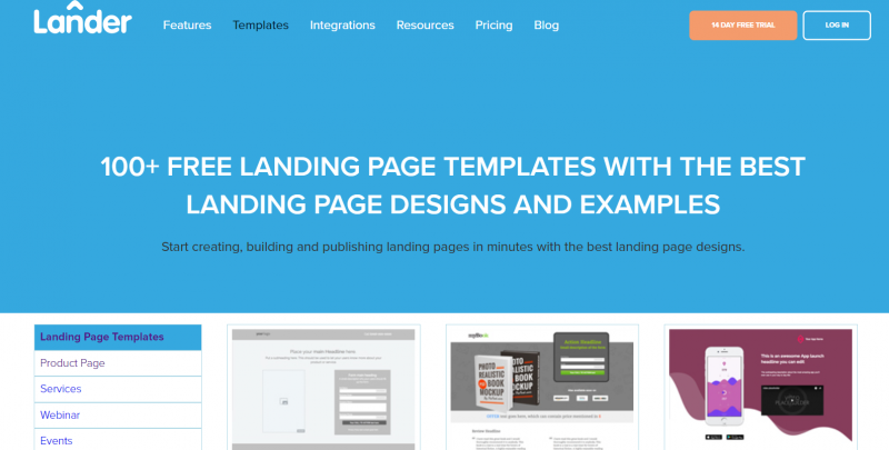 lander page