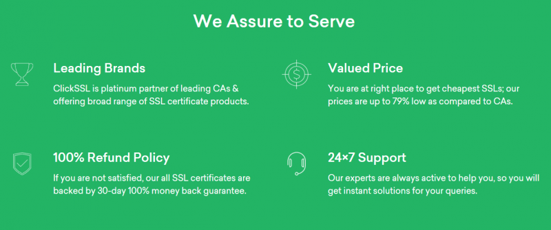 Customer Service click ssl