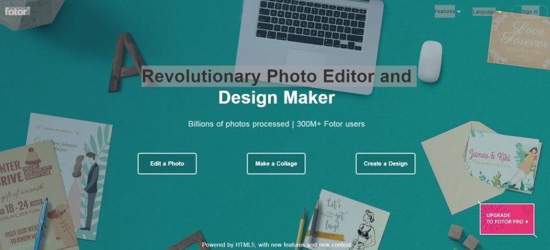 Fotor site like canva