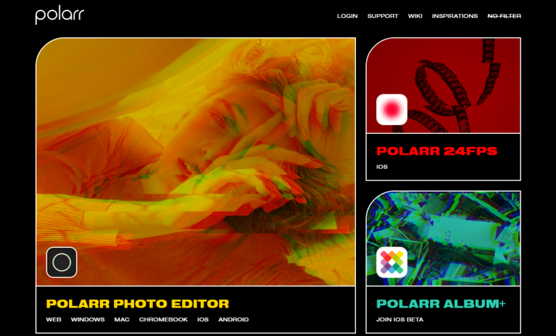 Polarr site like canva