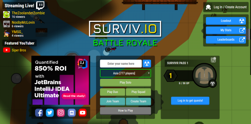 Surviv. Io (games like apex legends)