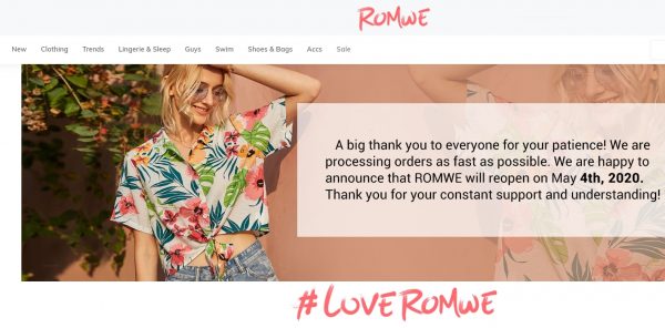 ROMWE: Fashion store