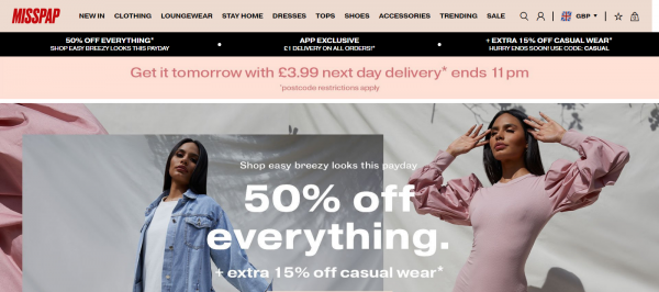 cheap clothing sites like boohoo