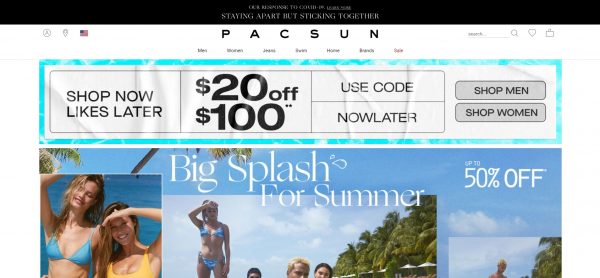 Pacsun - website like  melville