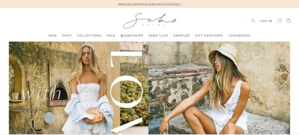 SAbo - sito web come zara