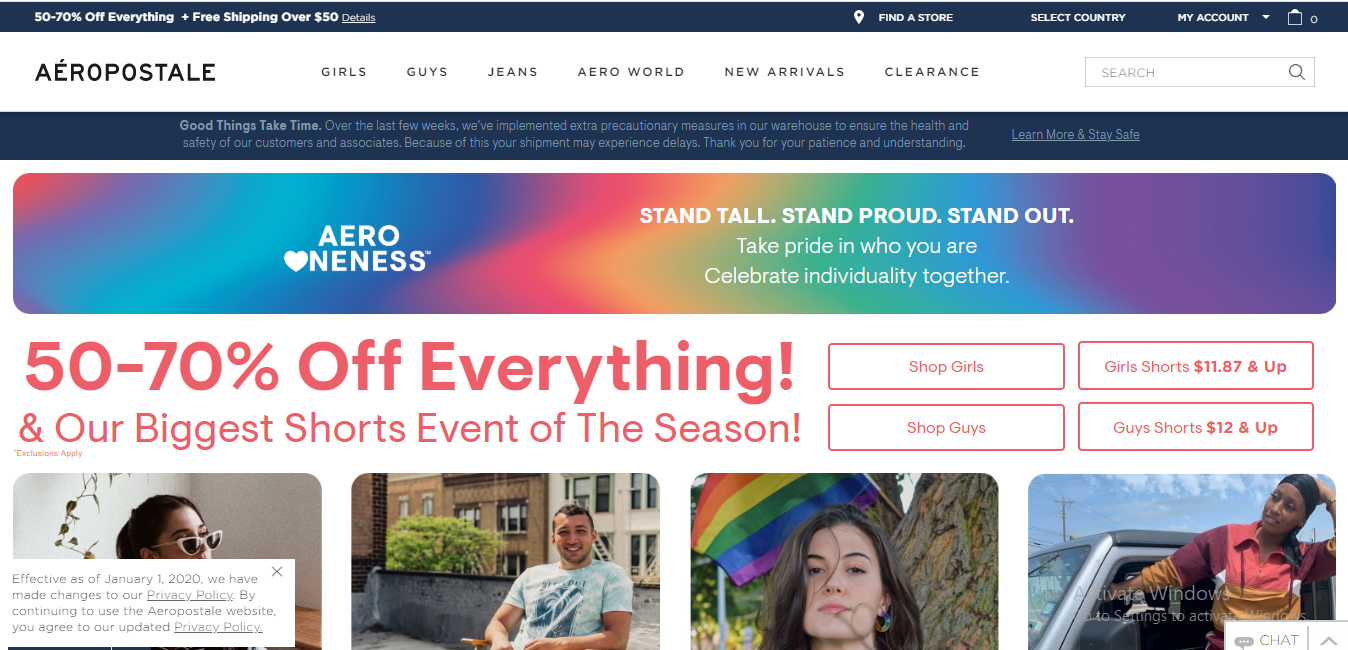 aeropostale - website like pacsun