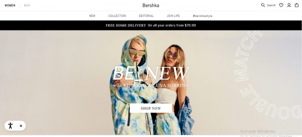 bershka -website like Melville