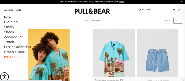 pullandbear -website like mellville