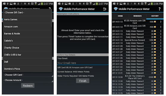 Mobile Performance Meter App