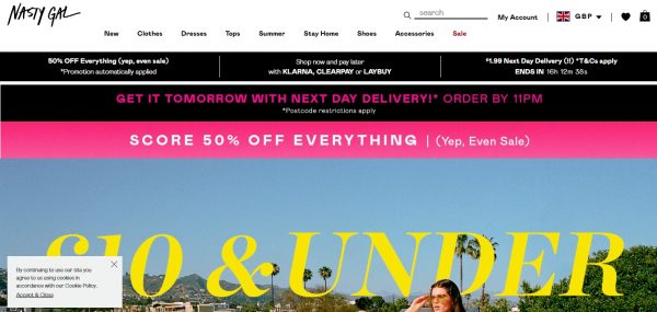 nasty gal - website like melville