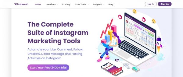 Instavast: Best Tool For Instagram Automation