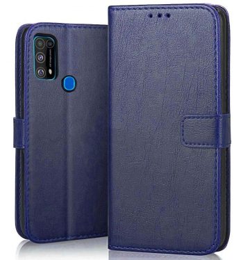 Pikkme Flip Cover Wallet Case (Blue): Best Cover For Samsung M31