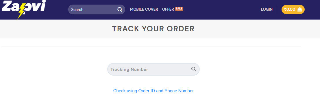 track my order - zapvi