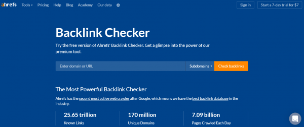 Ahrefs - Broken Link Checker tool