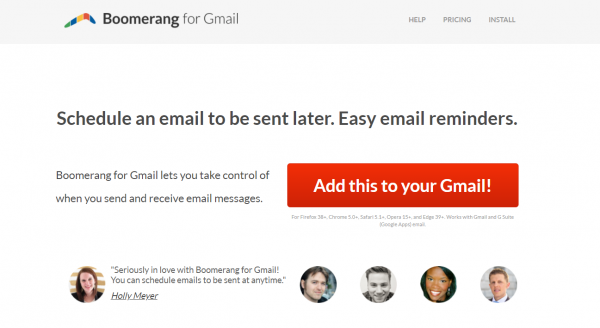 Boomerang - email scheduling tool